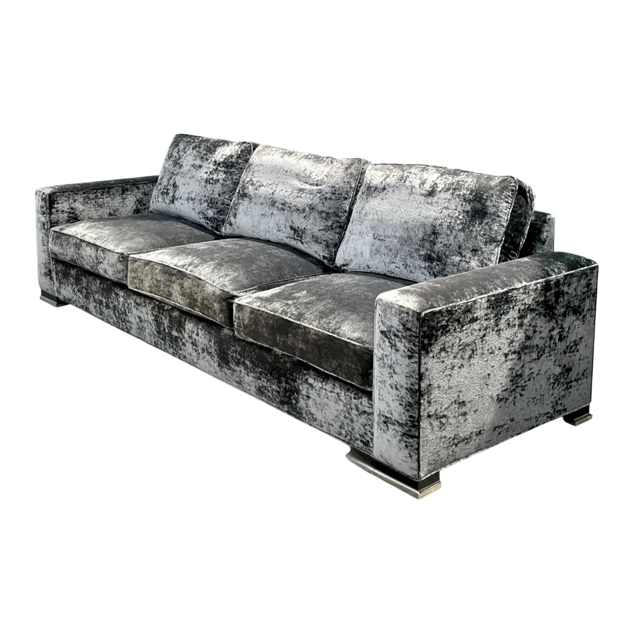 Vintage Monumental Swaim Velvet Sofa