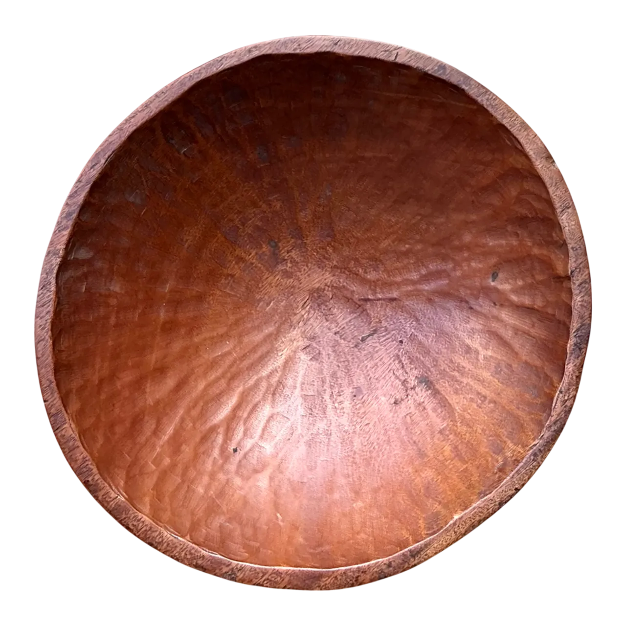 Vintage Hand-Carved Wooden Salad Bowl