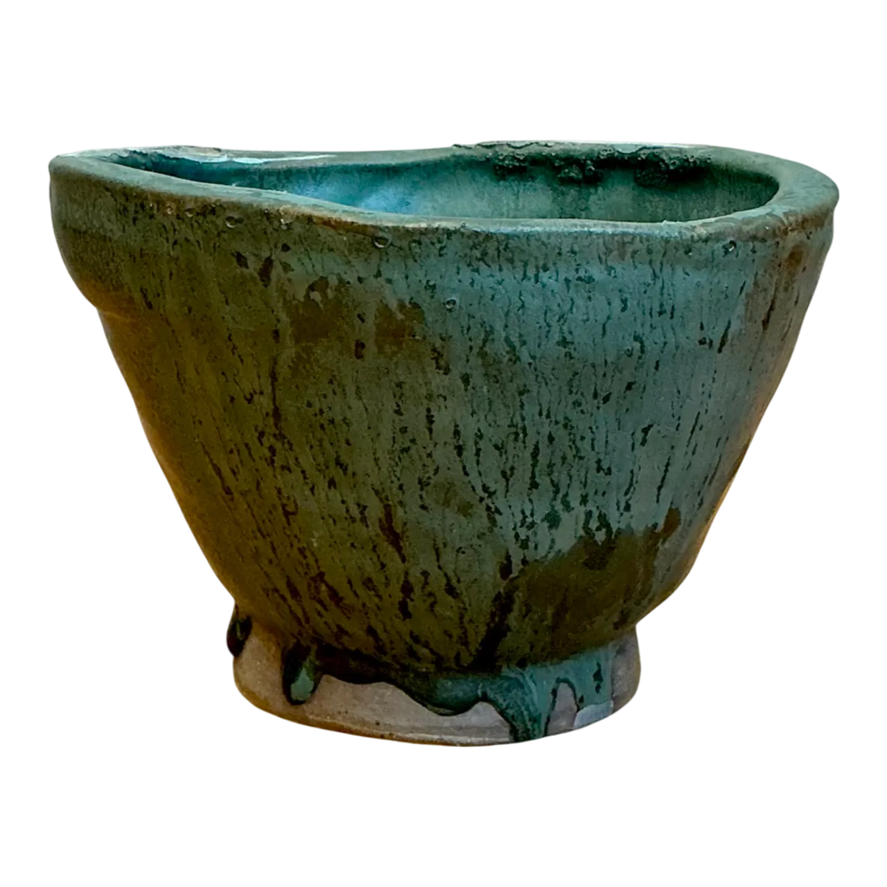Vintage Abstract Design Pottery Bowl