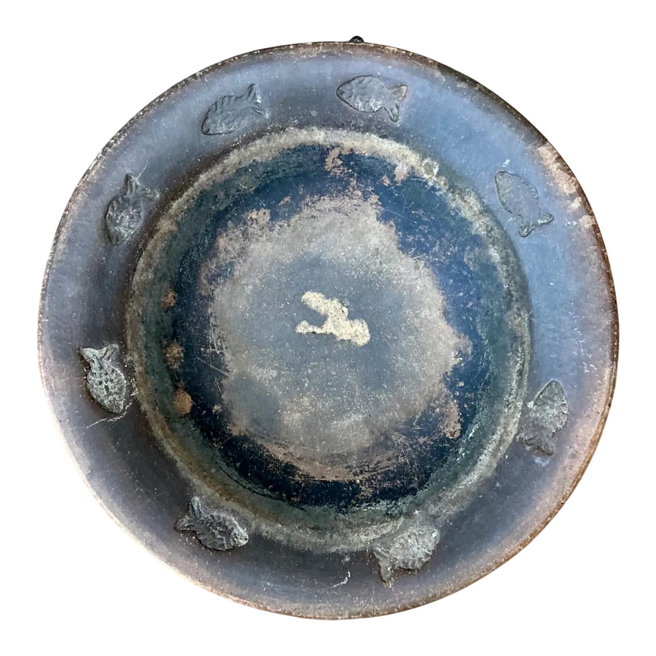 Vintage Rustic Ceramic Fish Plate