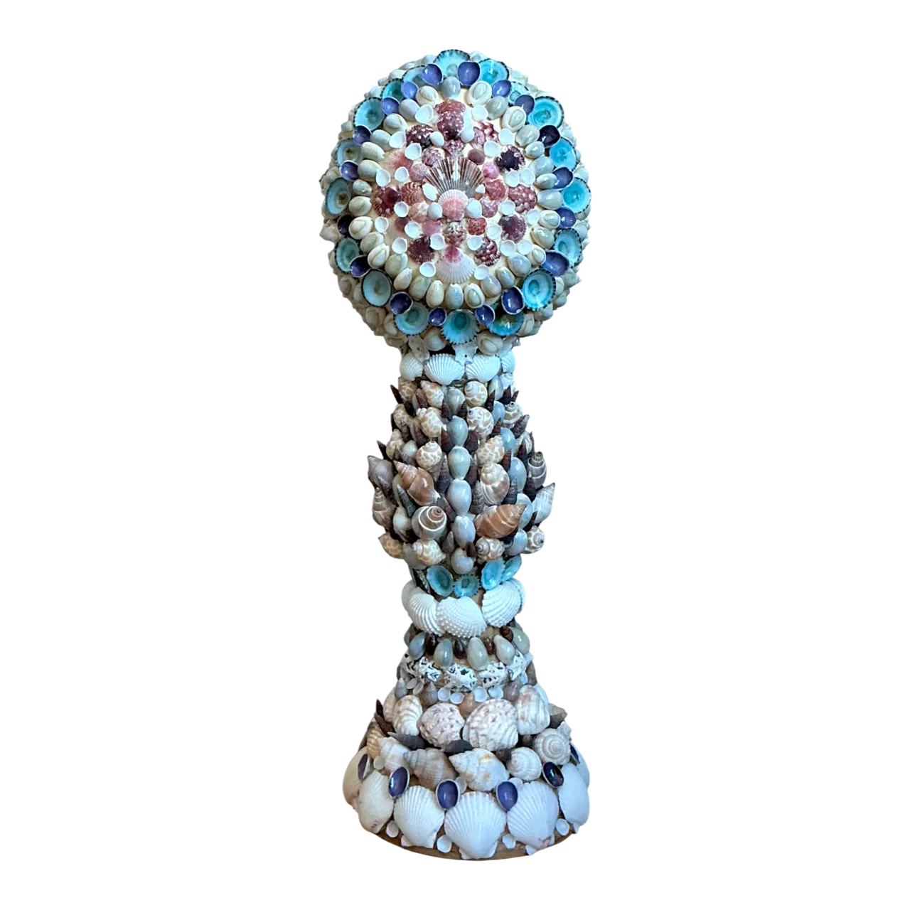 Vintage Seashell Encrusted Sculpture