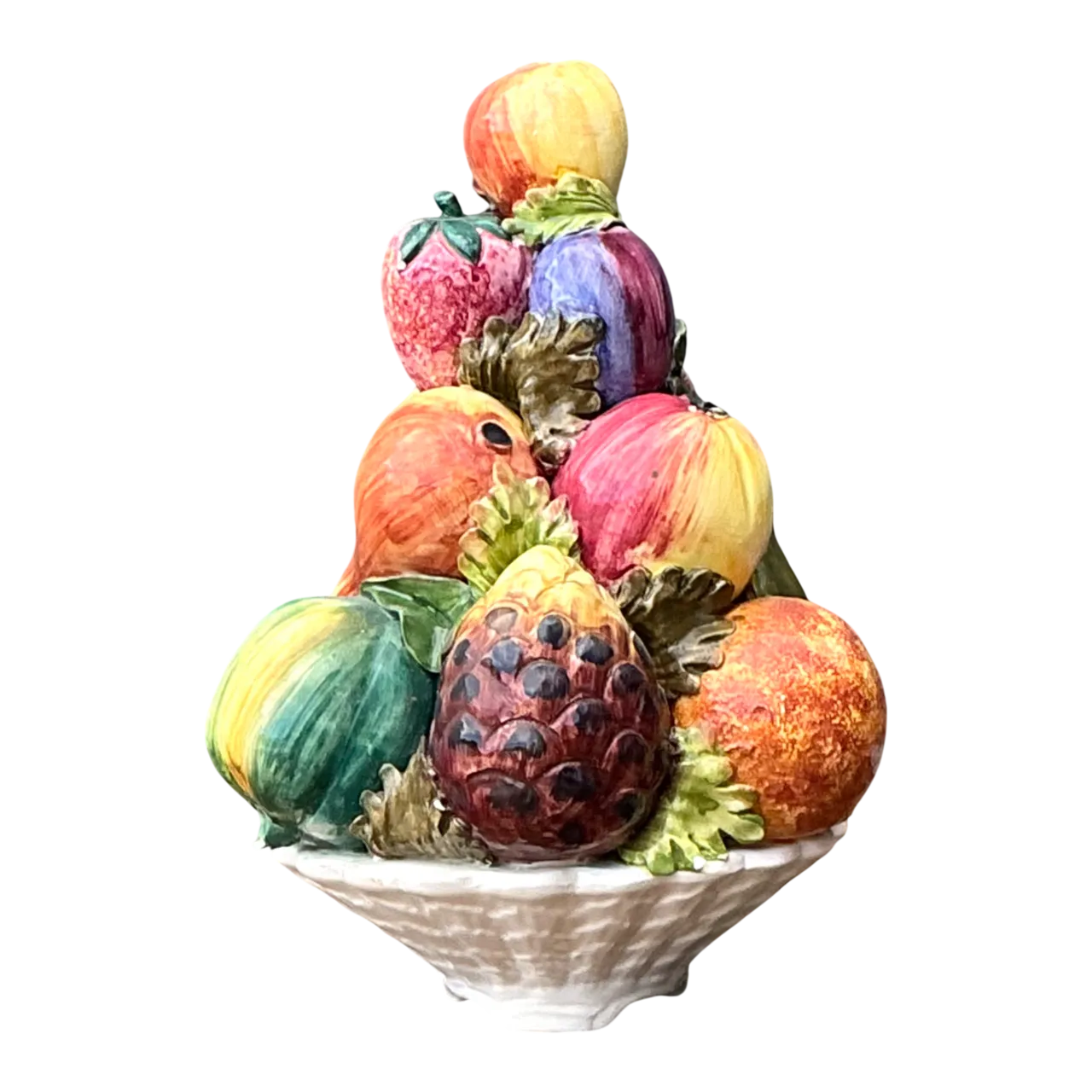 Vintage Italian Ceramic Fruit Topiary