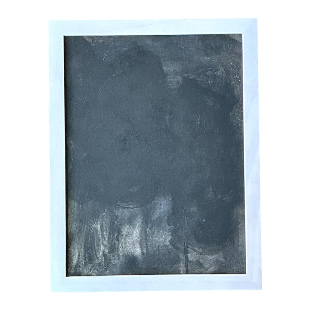 Vintage Black and White Abstract Expressionist Painting