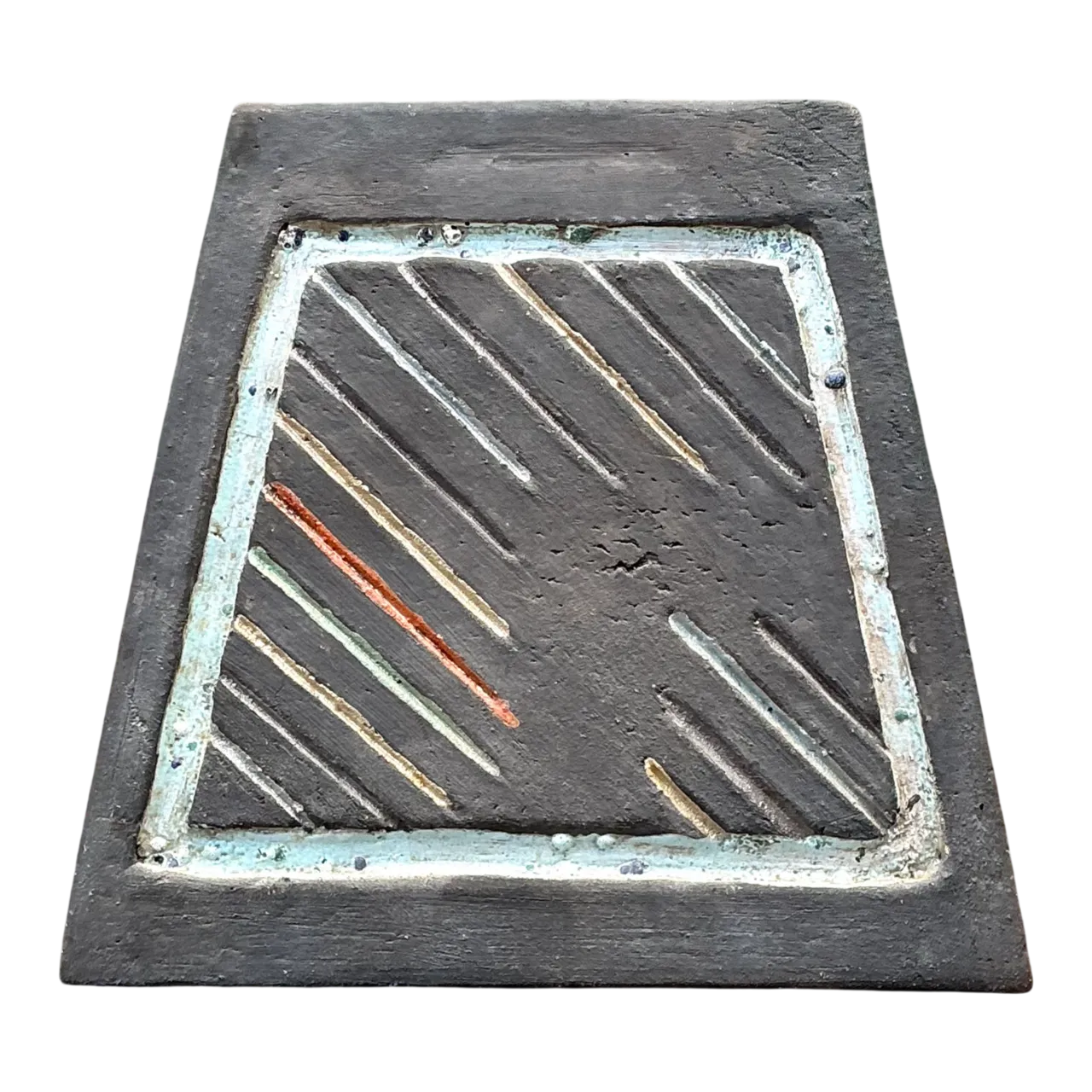 Vintage Geometric Patterned Ceramic Tile
