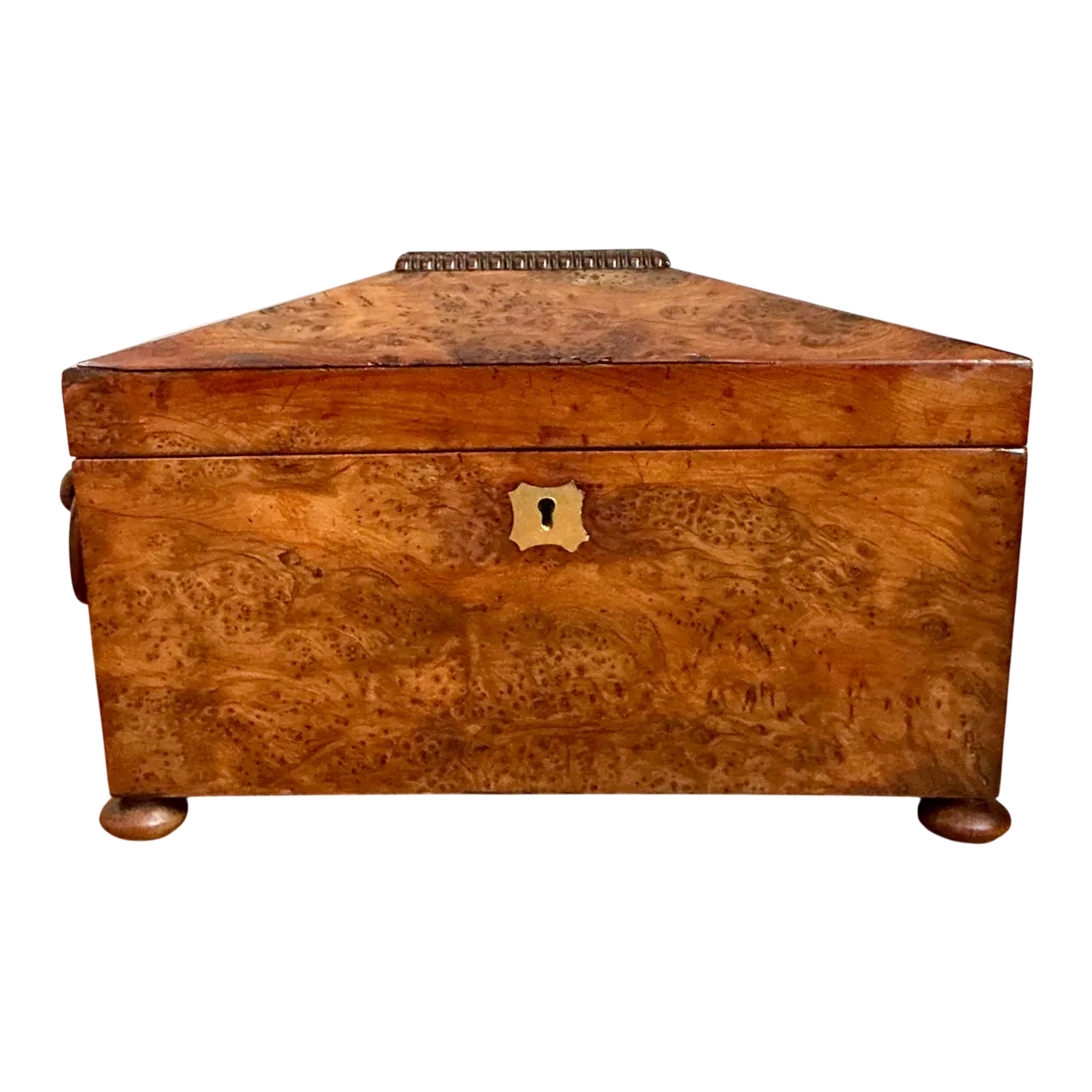 Vintage Burl and Brass Decorative Box