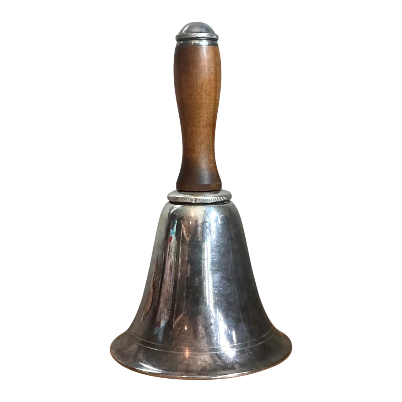 Vintage Silver and Wood Nautical Bell Cocktail Shaker
