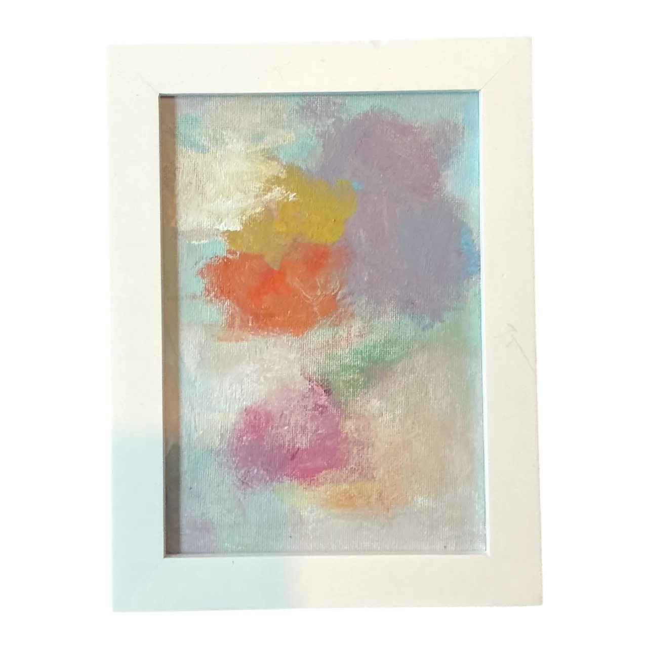 Vintage Abstract Expressionist Style Painting On Board