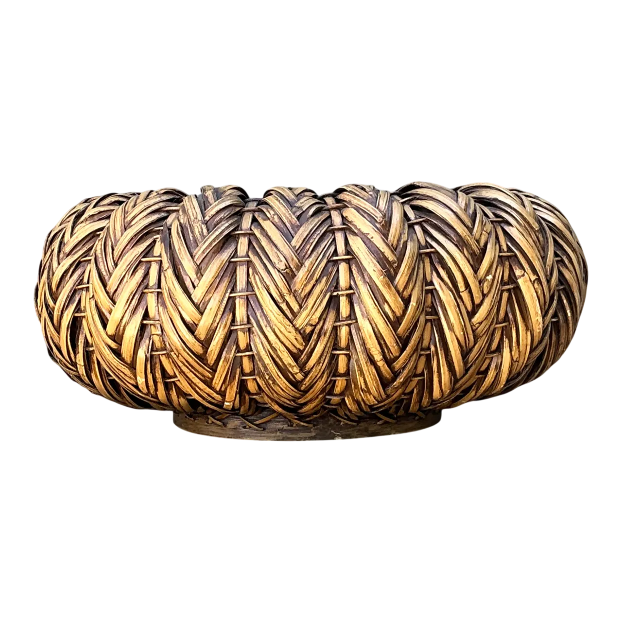 Vintage Handcrafted Rattan Centerpiece