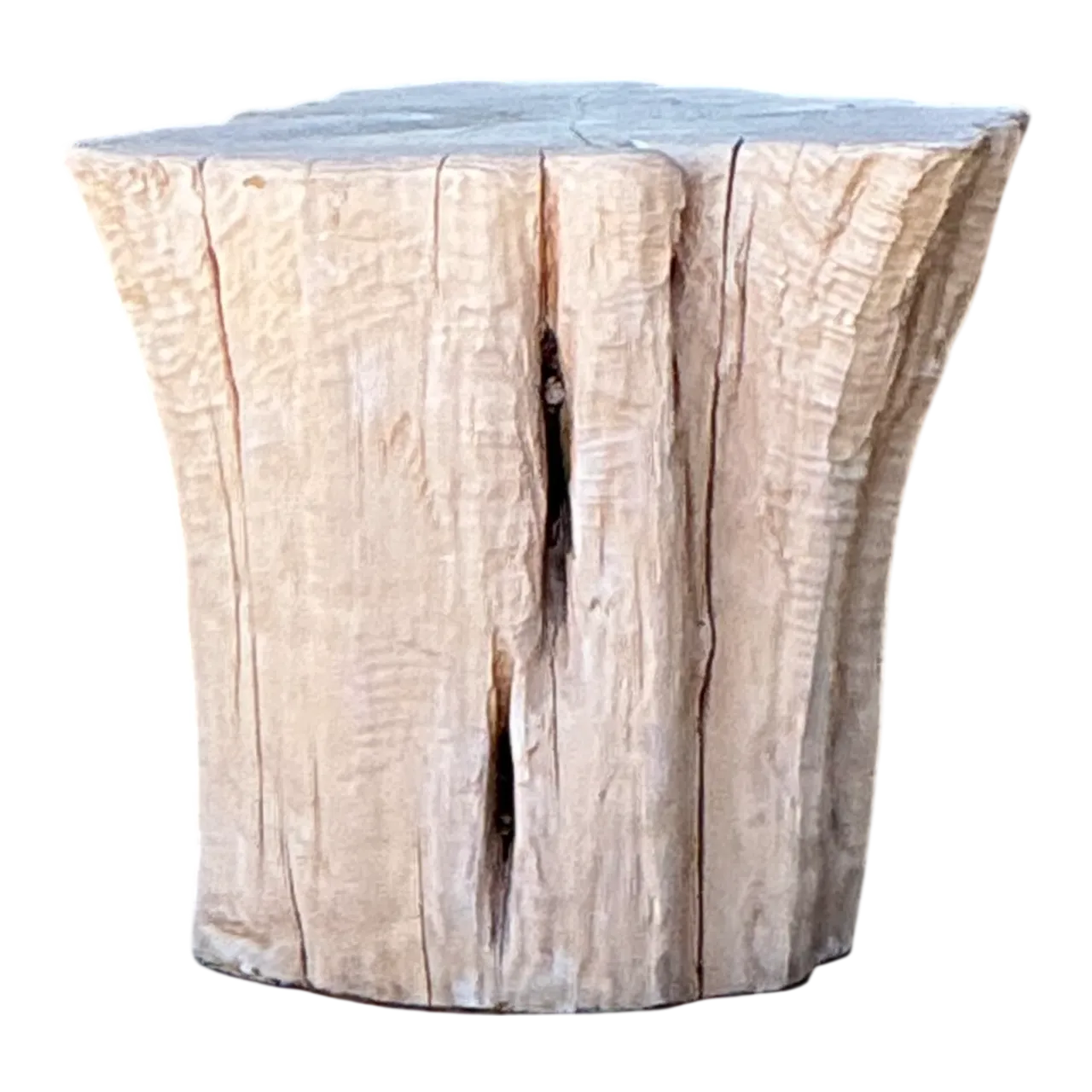Vintage Natural Wood Stump Accent Table