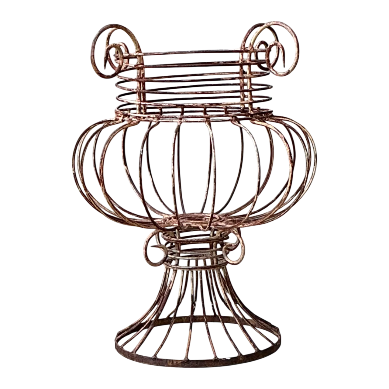 Vintage Sculptural Metal Urn