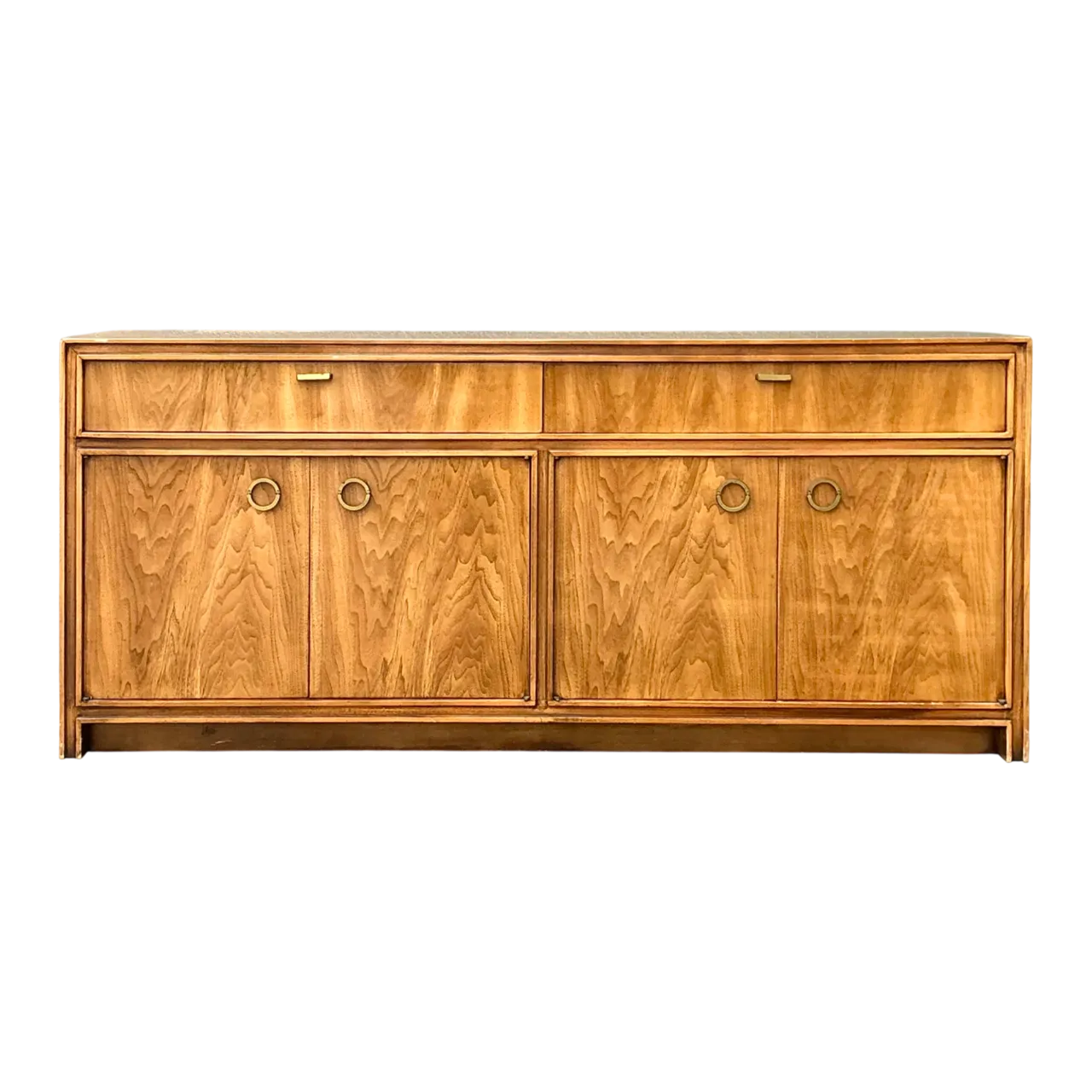 Vintage Campaign Credenza with Brass Accents