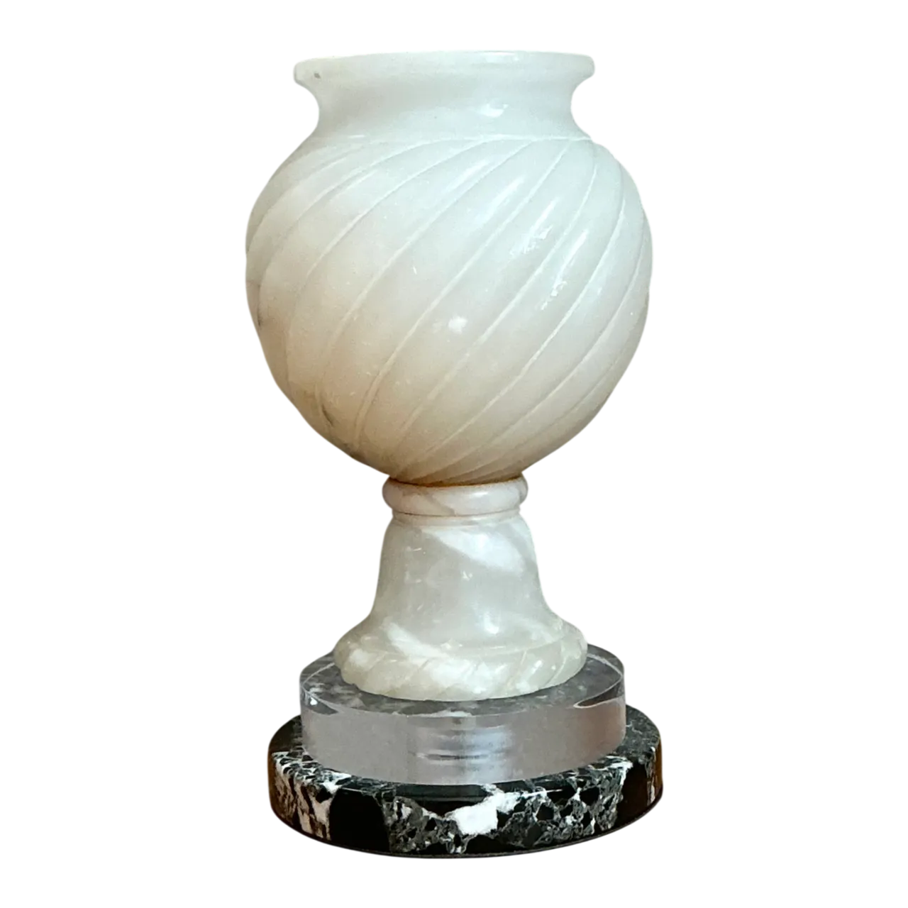 Vintage Alabaster Scorpion Bowl Lamp