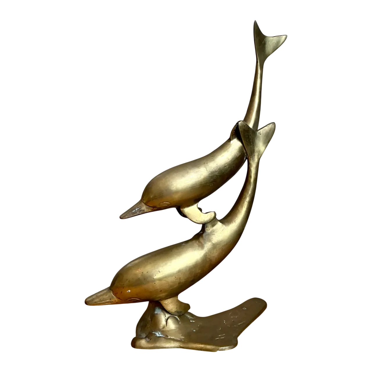 Vintage Brass Dolphin Sculpture
