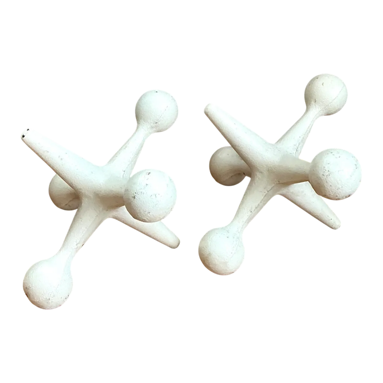 Vintage Metal Decorative Jacks - Set Of 2