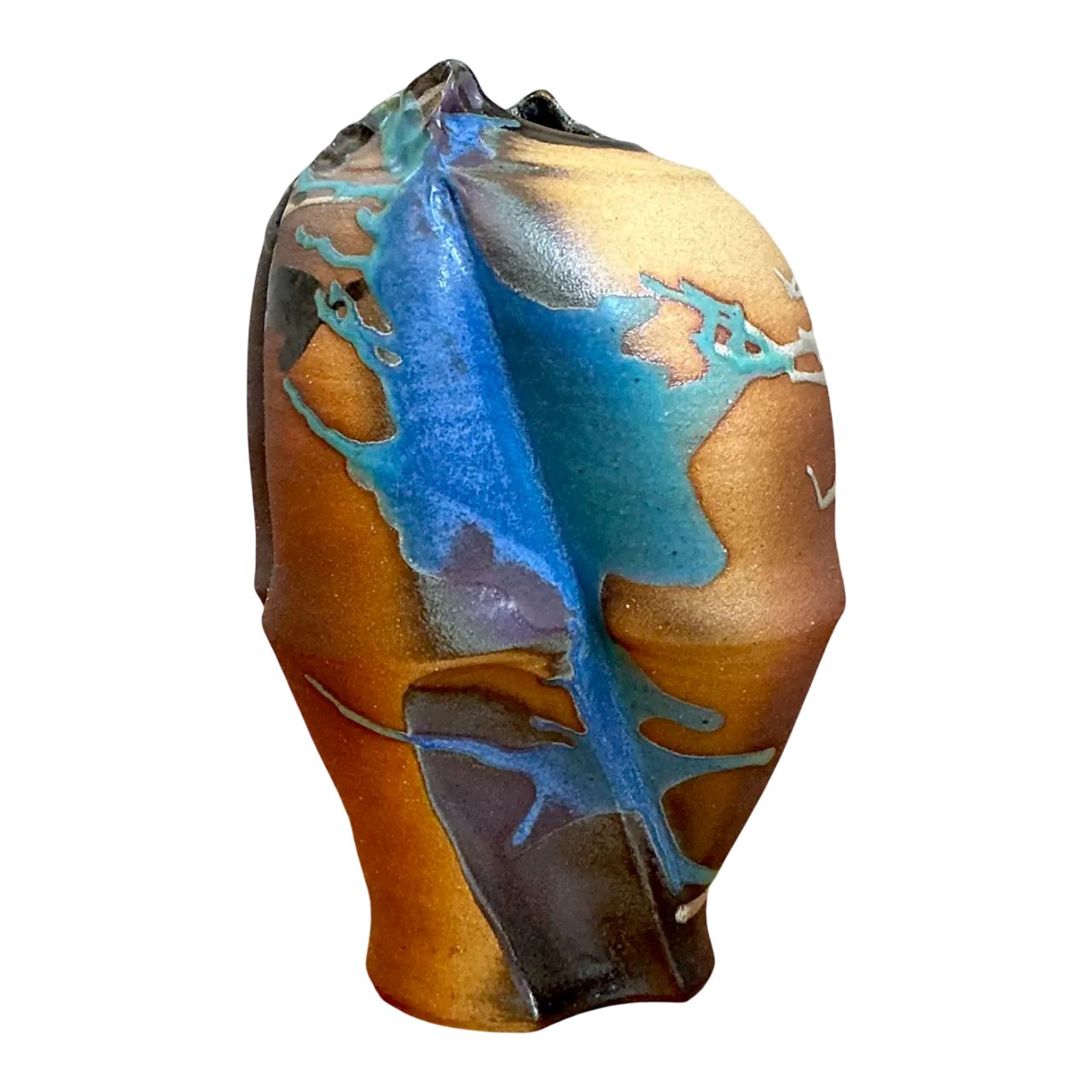 Vintage Abstract Drip Glaze Ceramic Vase