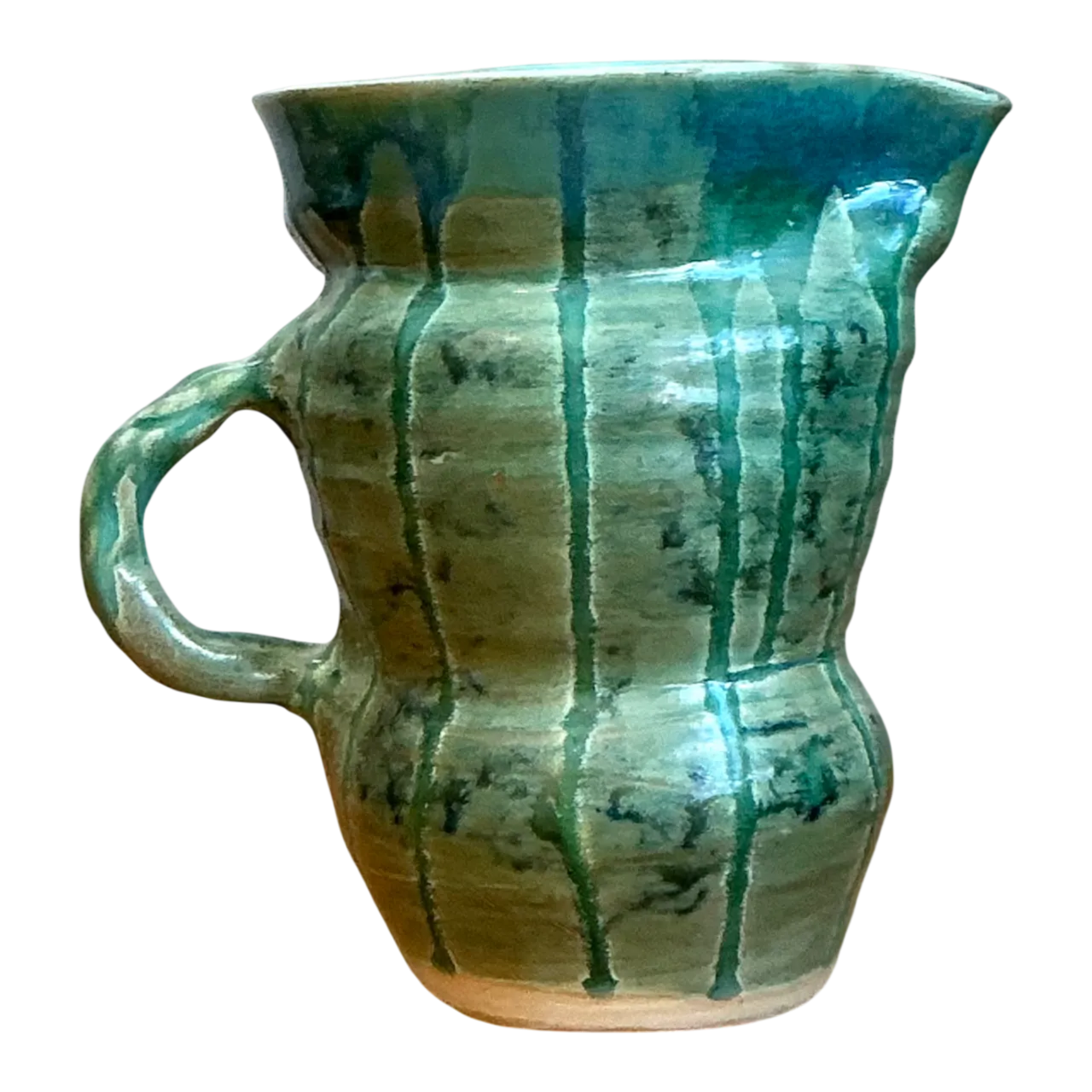 Vintage Drip Glaze Ceramic Pitcher