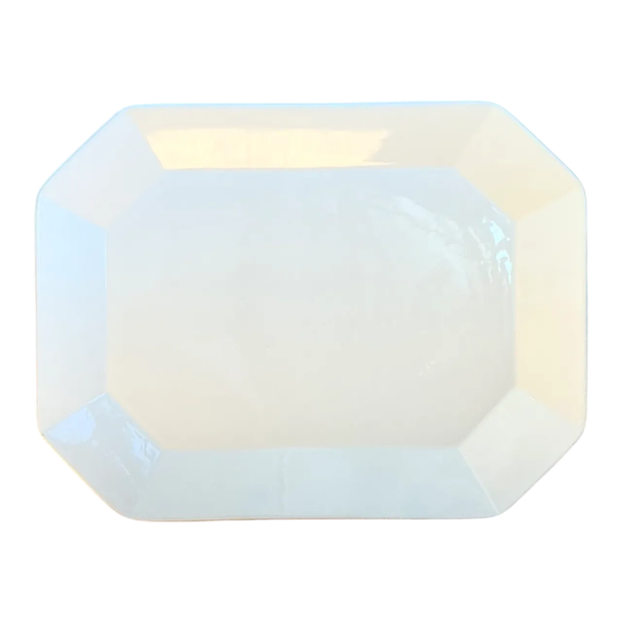 Vintage White Ceramic Serving Platter