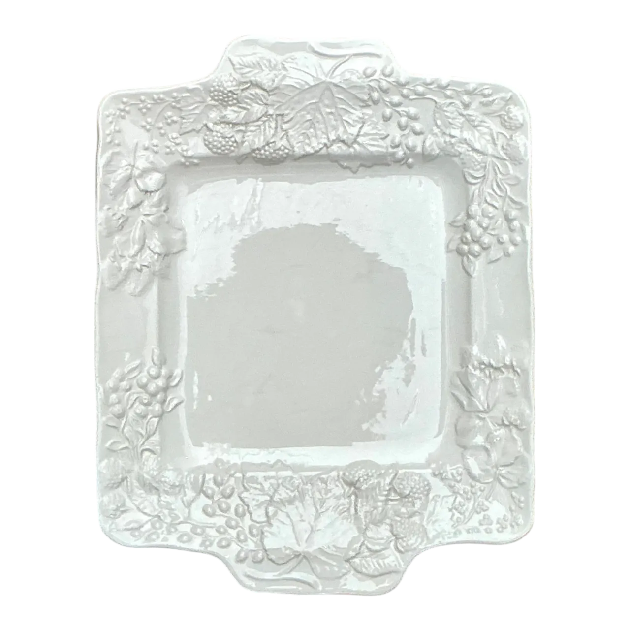 Vintage Italian Embossed Ceramic Tray