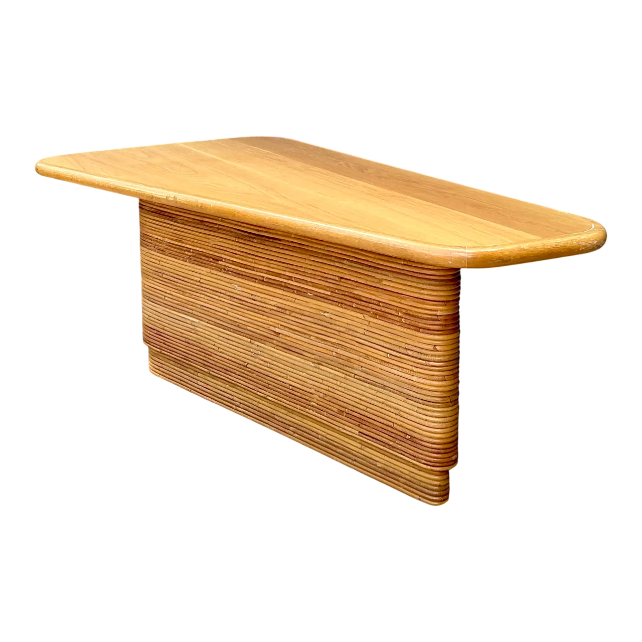 Vintage Pencil Reed and Wood Surfboard Desk