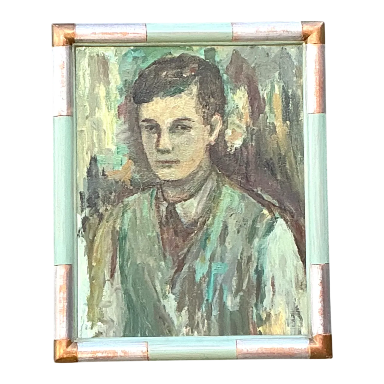 Vintage Framed Portrait Oil Painting