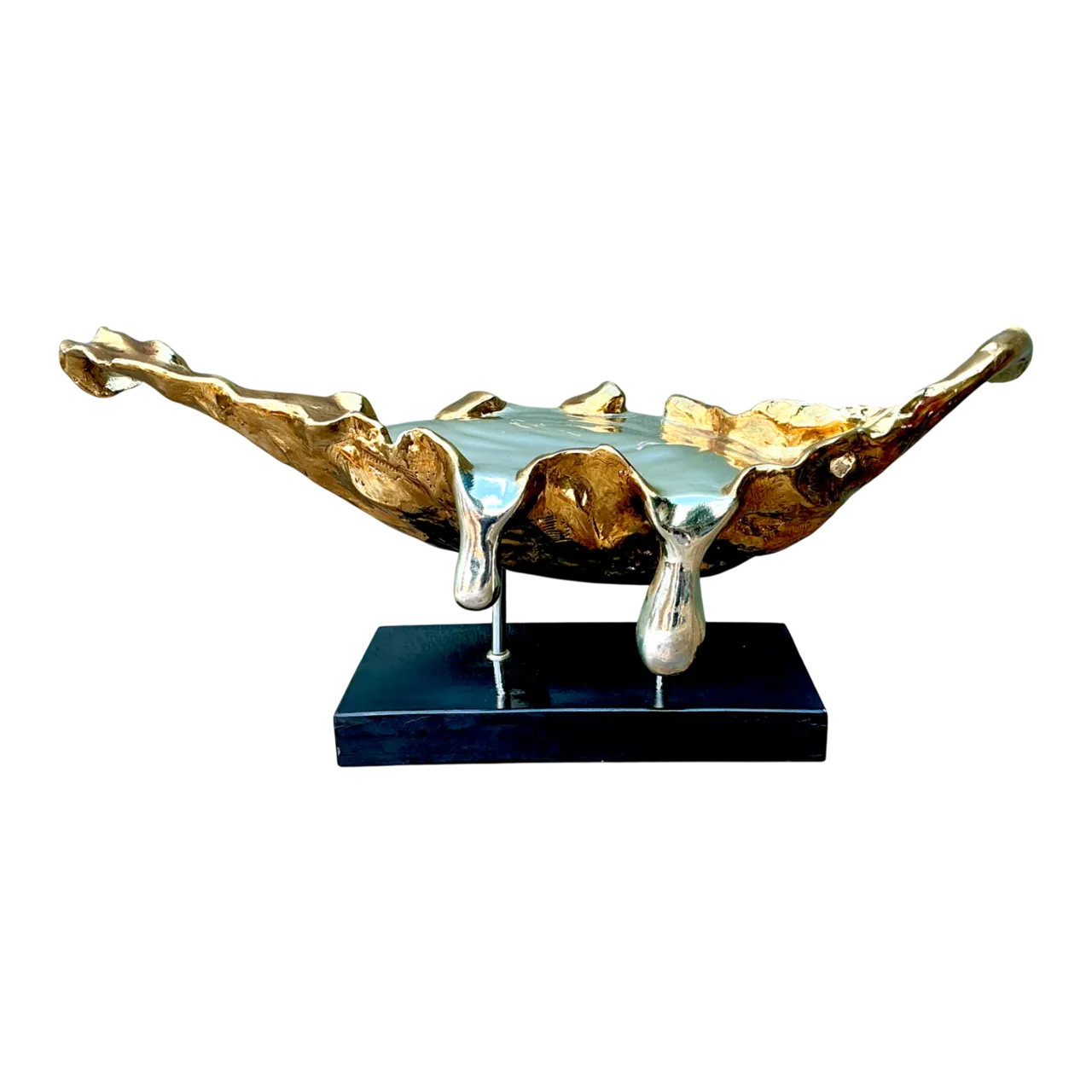 Vintage Abstract Fiberglass and Resin Drip Sculpture