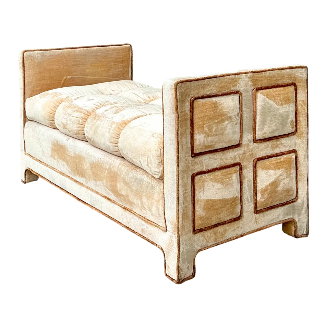 Vintage Crushed Velvet Tufted Daybed