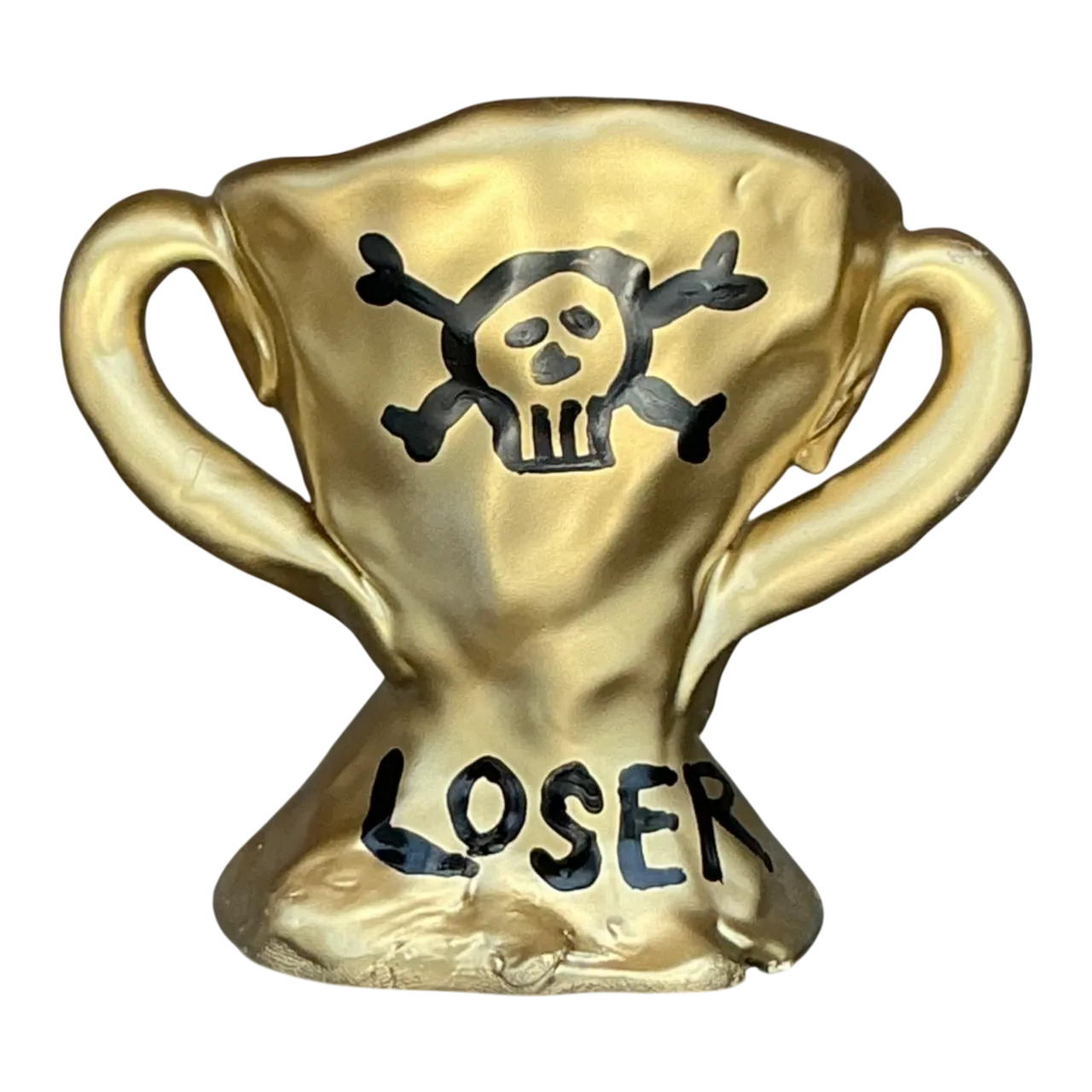 Vintage Skull Motif Ceramic Loser Trophy
