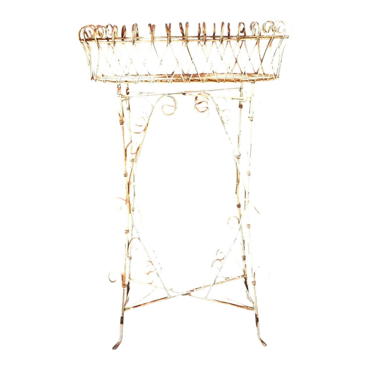 Vintage Scrollwork Iron Plant Holder