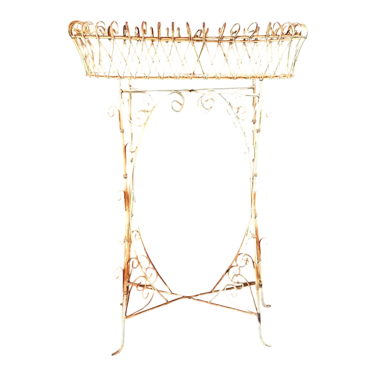 Vintage Iron Scrollwork Plant Stand