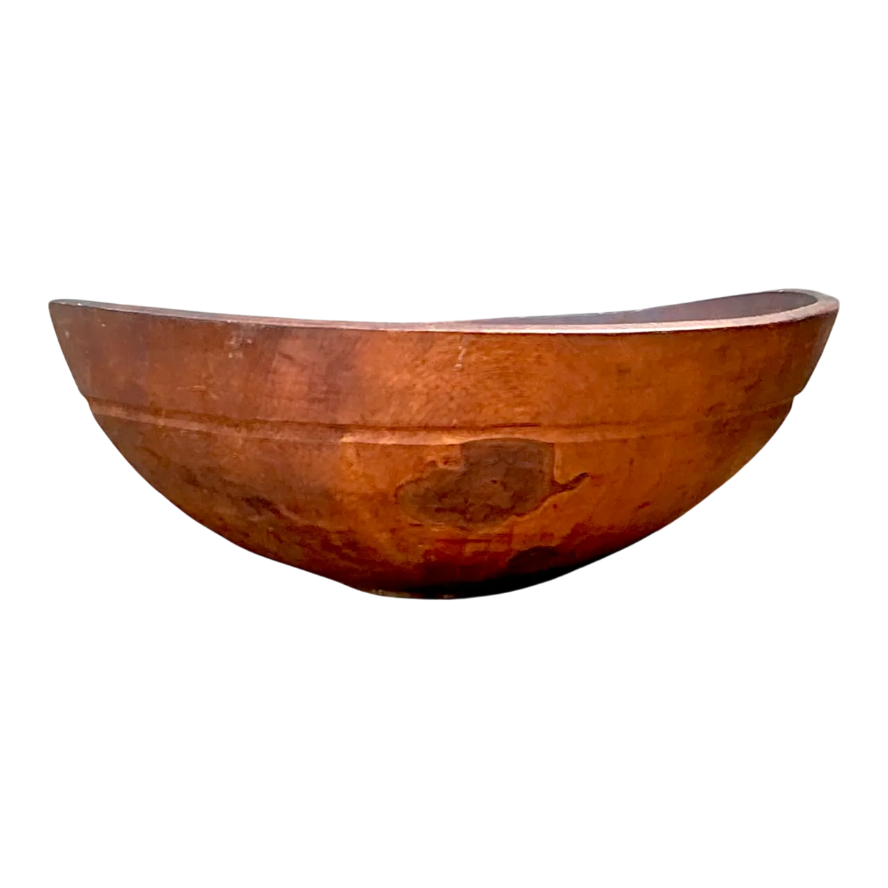 Vintage Monumental Carved Wood Salad Bowl