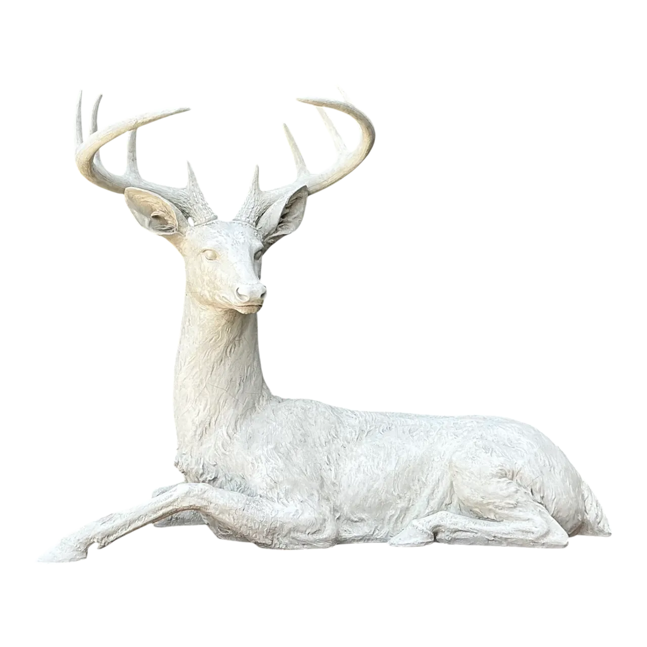 Vintage Life Size Deer Sculpture