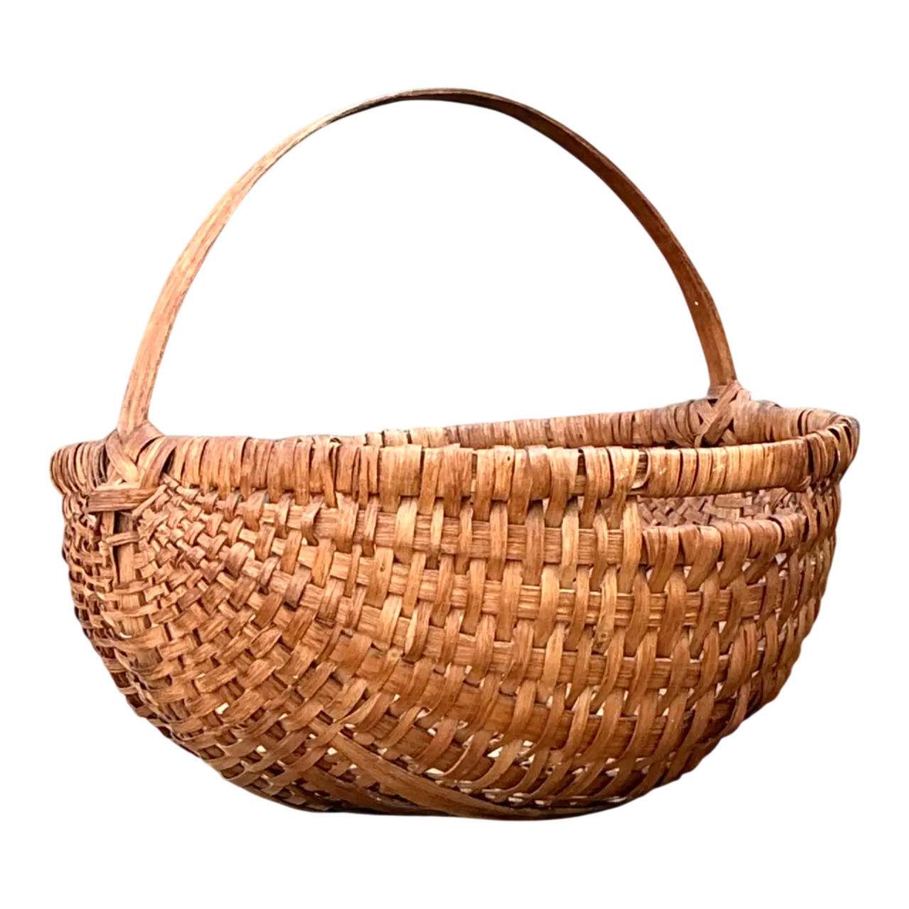 Vintage Handwoven Shaker Rattan Basket
