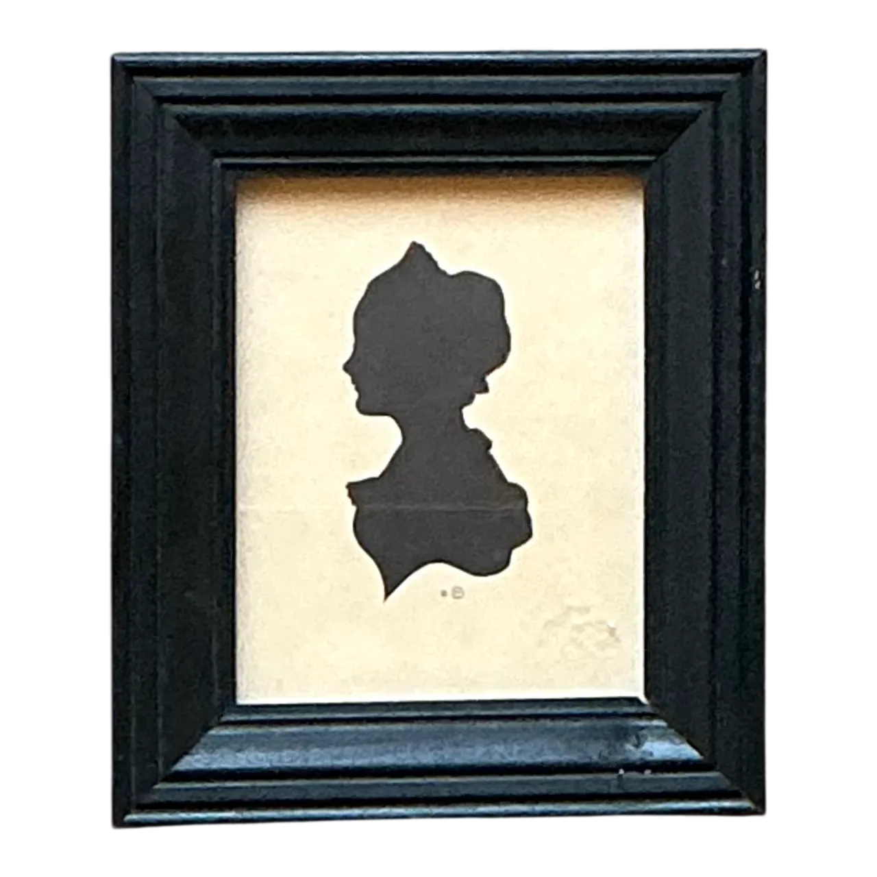 Vintage Silhouette Portrait in Black Frame