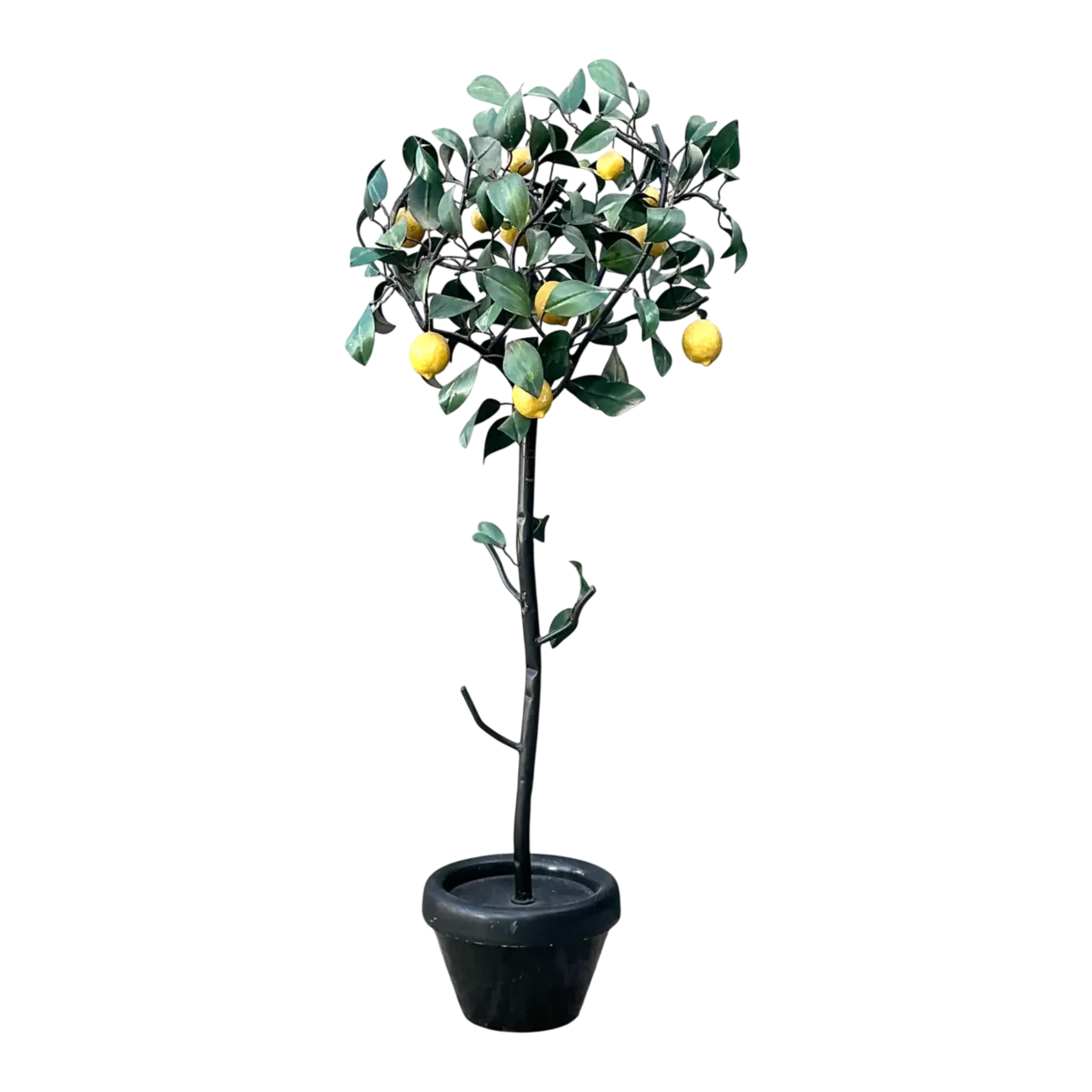 Vintage Italian Painted Metal Lemon Tree