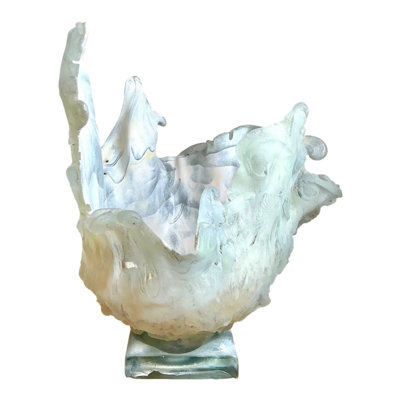 Vintage Abstract Glass Art Vase