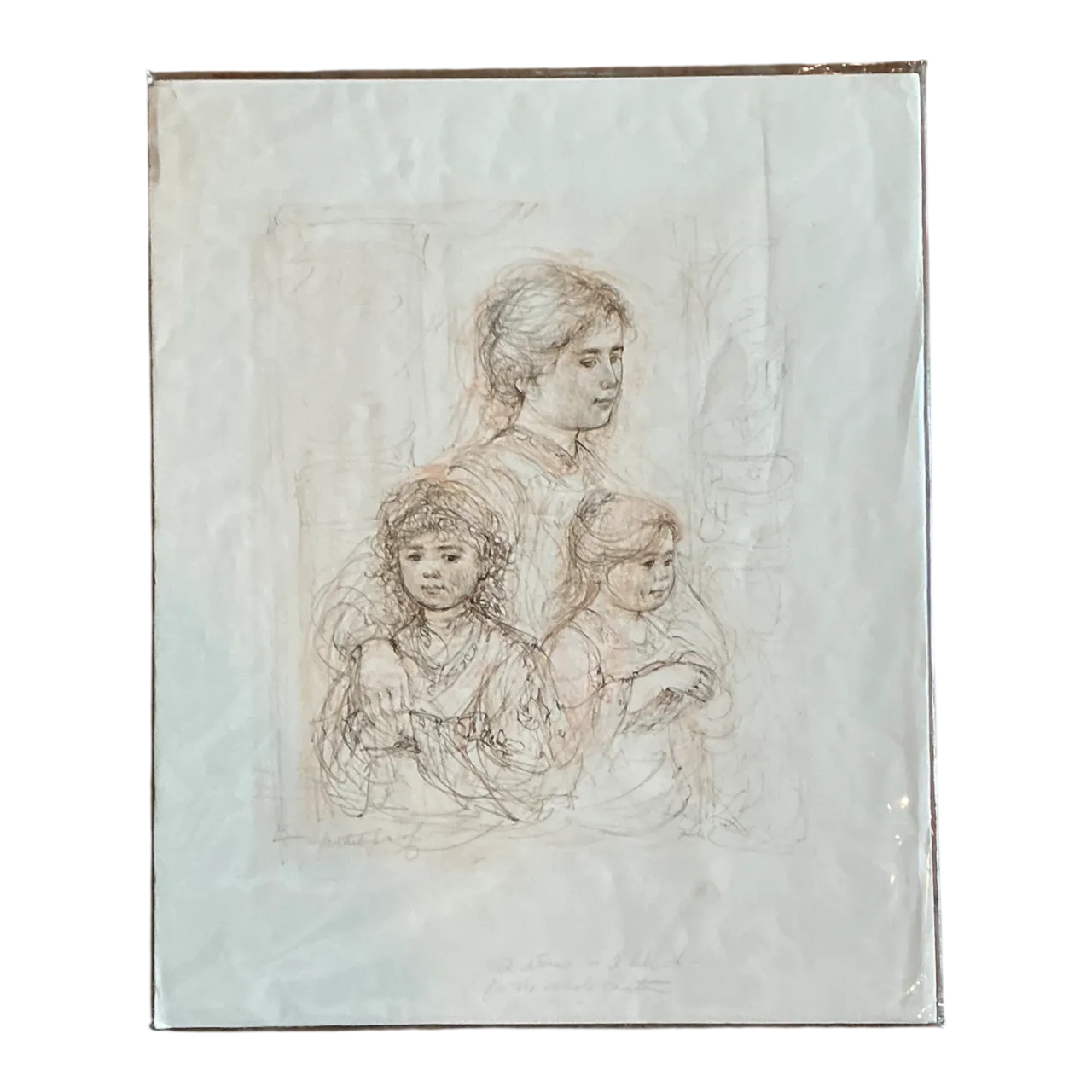 Hibble Vintage Family Portrait Lithograph