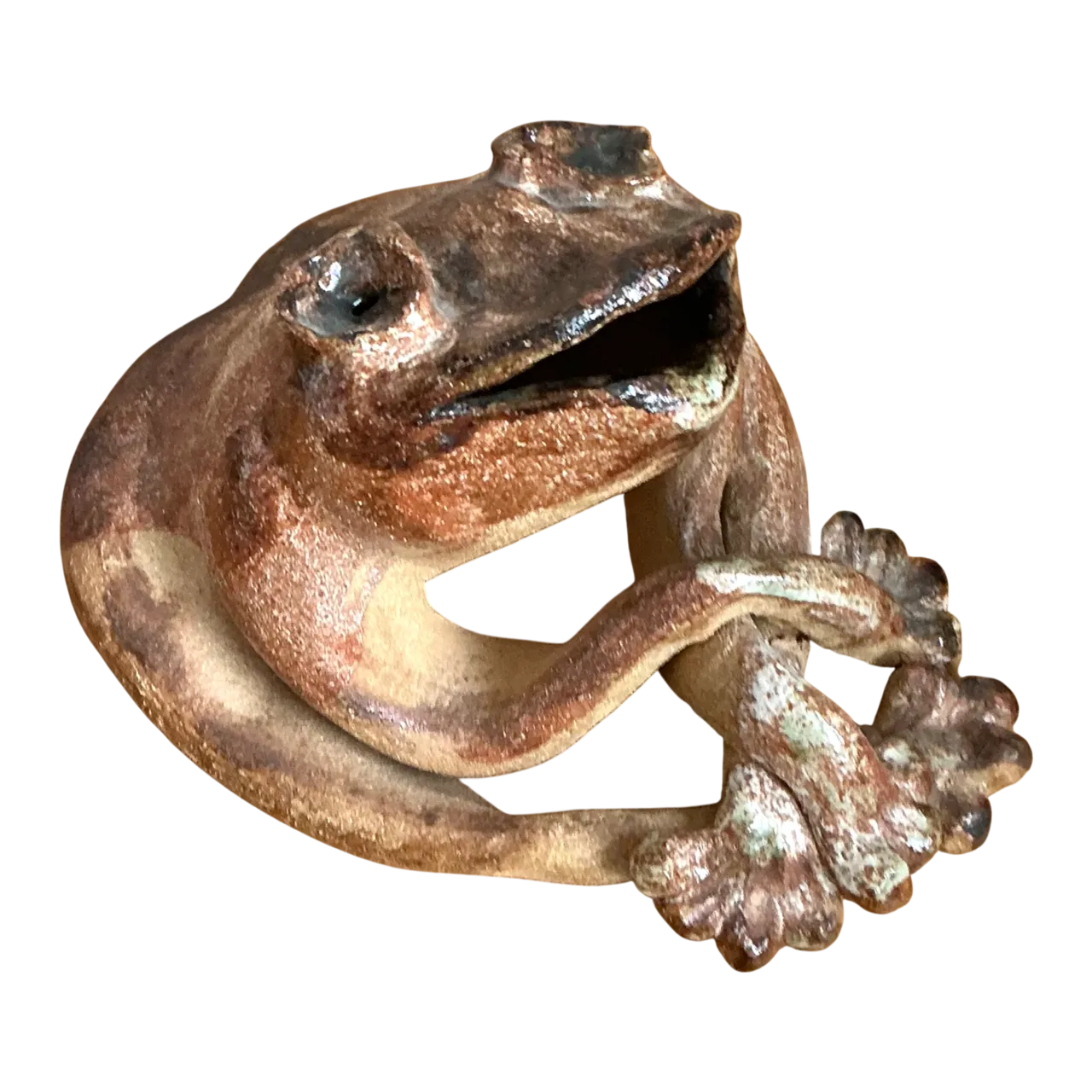 Vintage Ceramic Frog Sculpture