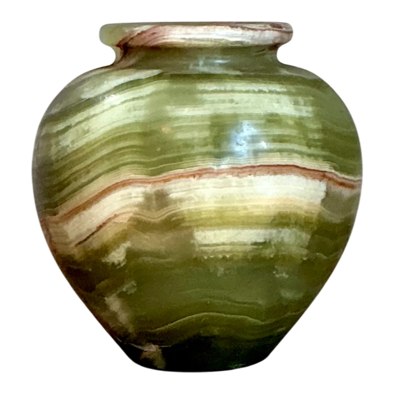 Vintage Green and Brown Onyx Vessel