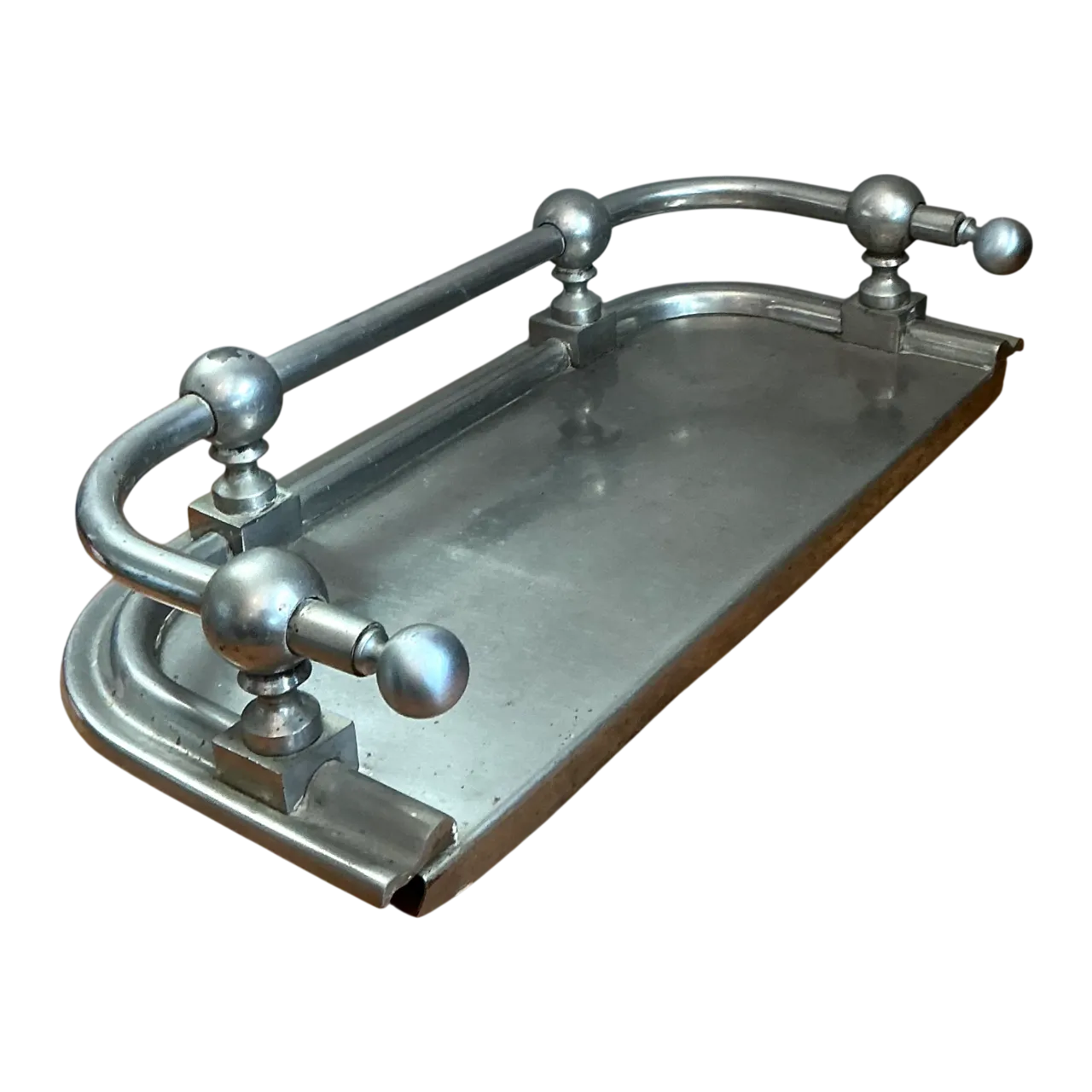 Vintage Metal Ball Finial Tray
