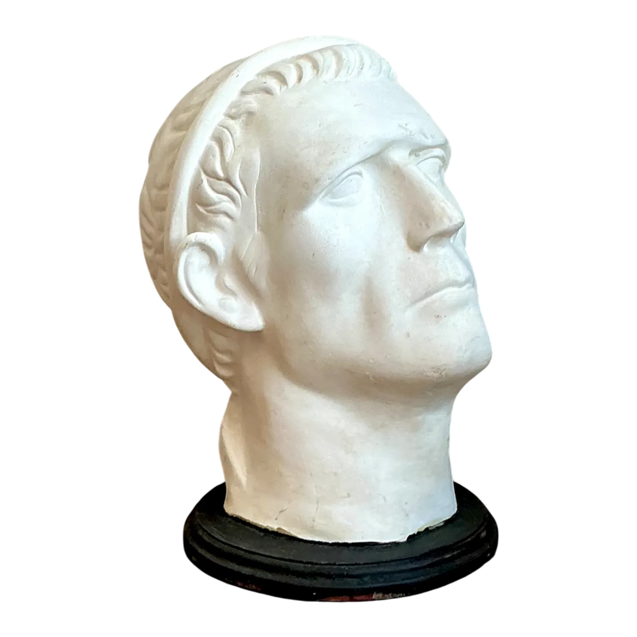 Vintage Plaster Roman Bust Sculpture Of Antiochus