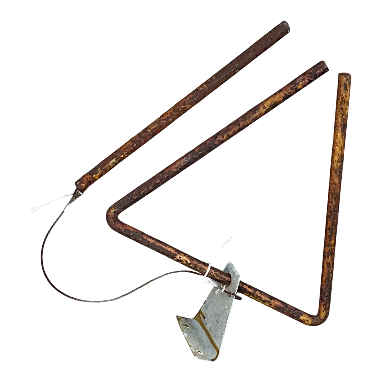 Vintage Rusted Metal Triangle Dinner Bell