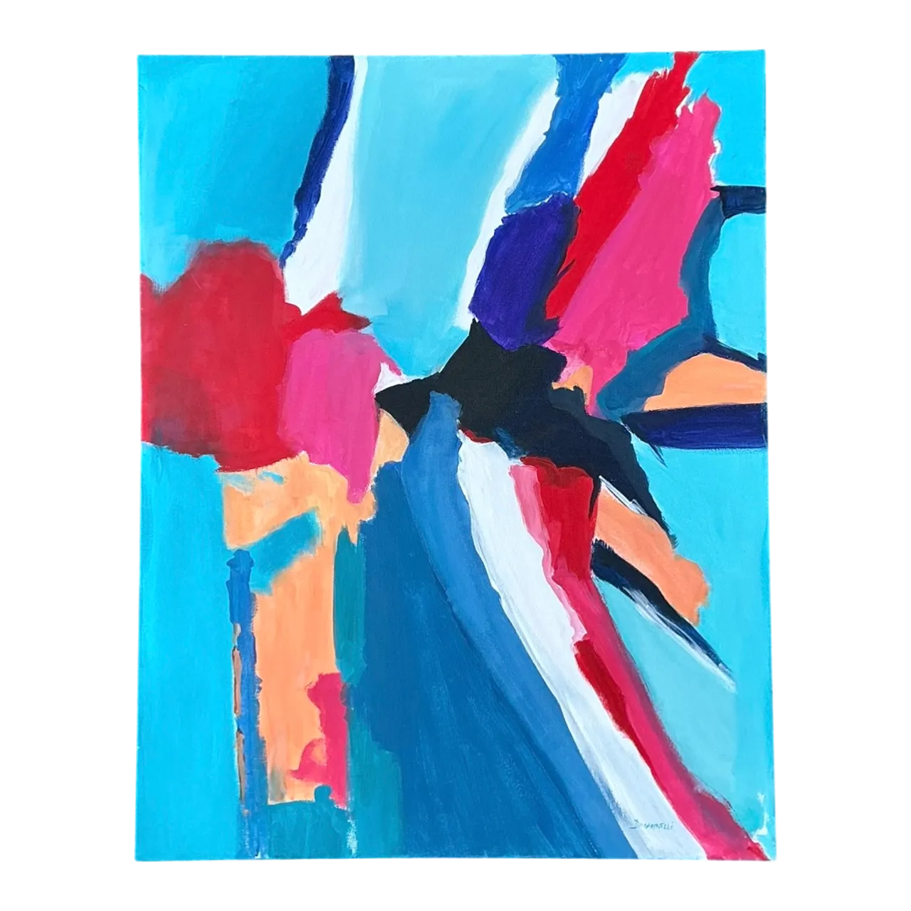 Abstract Expressionist Oil Painting on Canvas