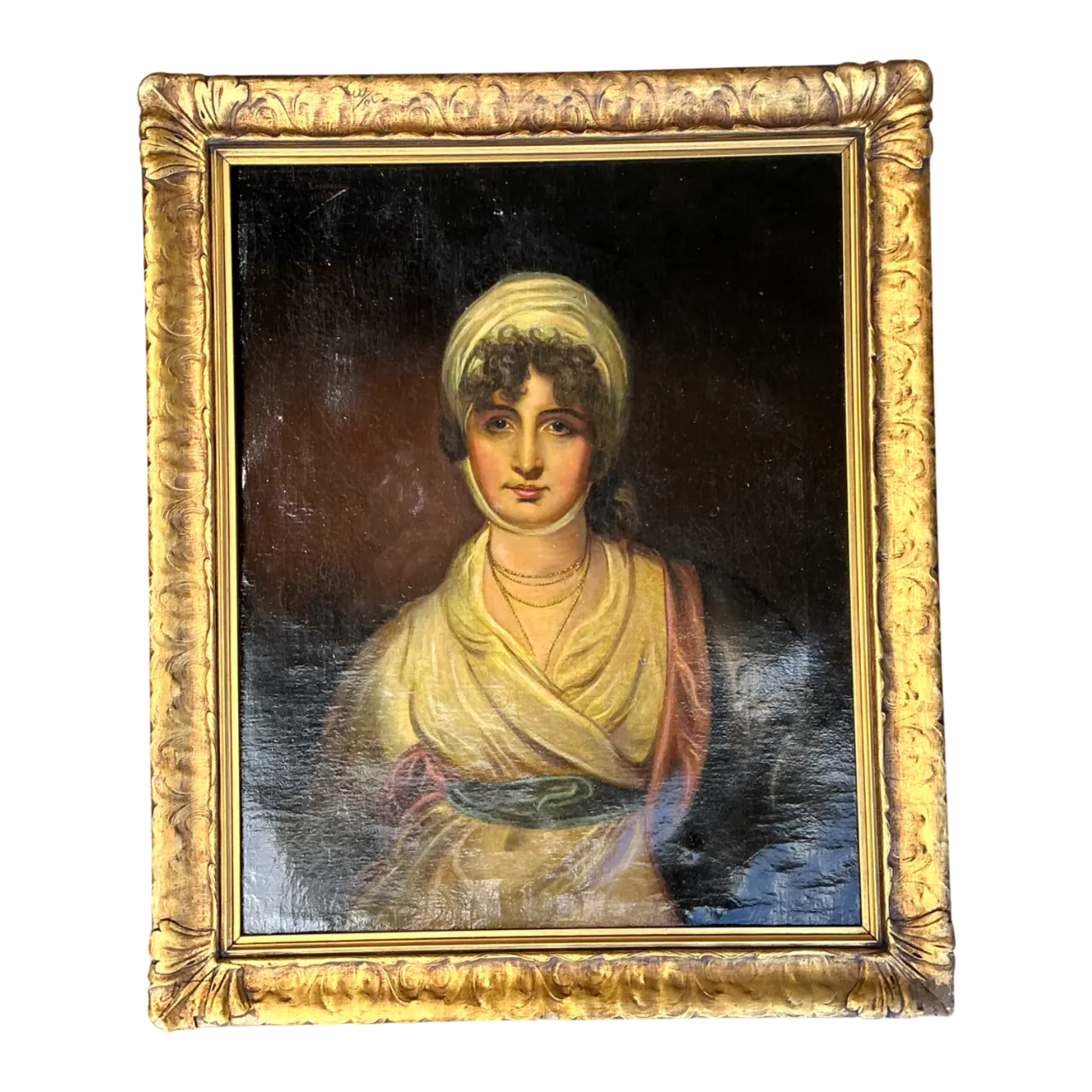 19th Century Framed Oil Portrait Painting