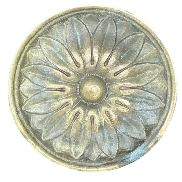 Vintage Regency Brass Flower Drapery Tie Backs - Set of 2