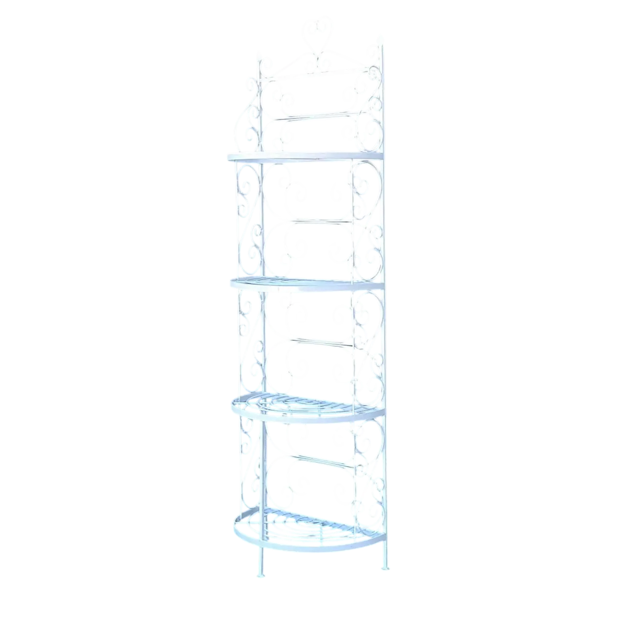 Vintage Wrought Iron Scroll Etagere