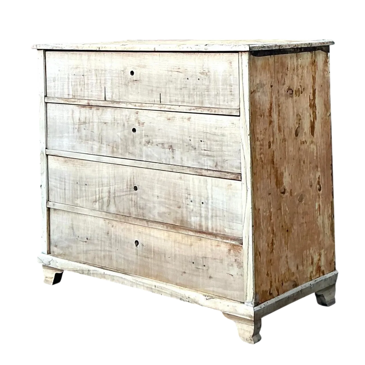 Vintage Bleached Biedermeier Chest of Drawers
