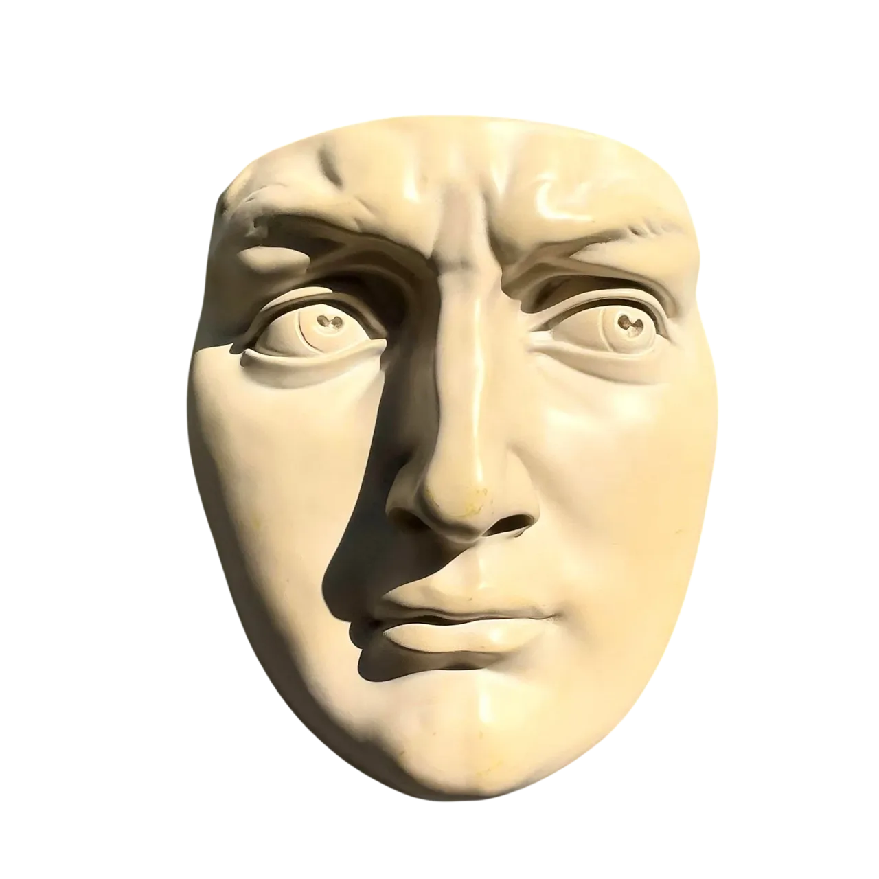 Vintage Boho Molded Resin David Face Wall Sculpture