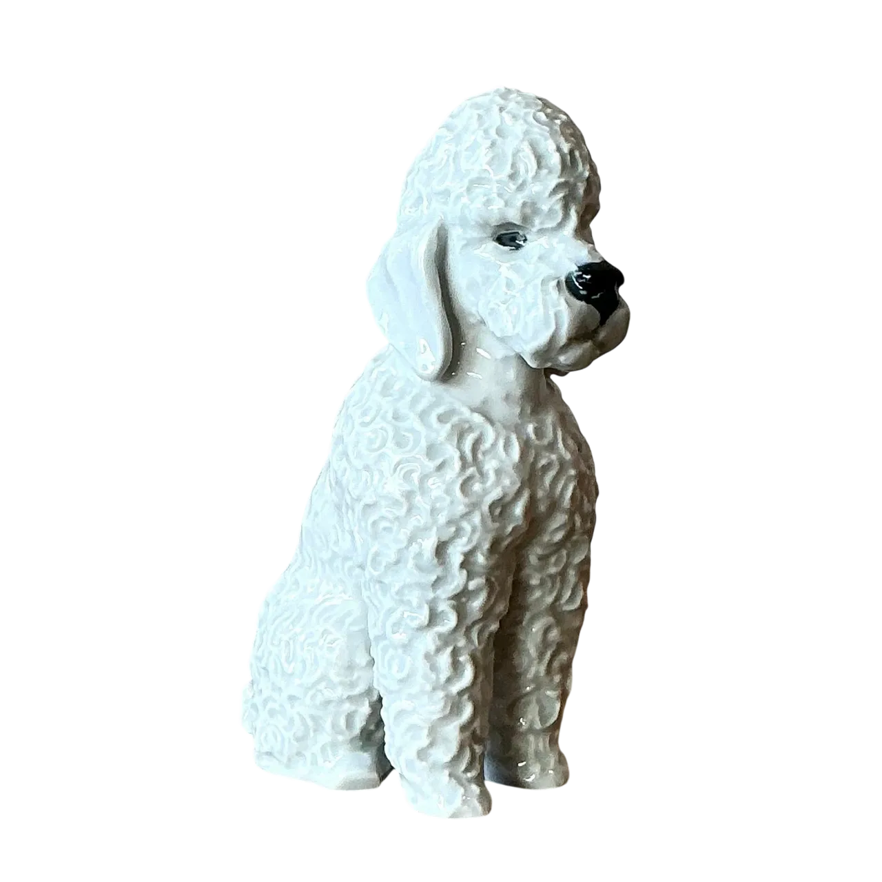 Vintage Regency Glazed Ceramic Poodle