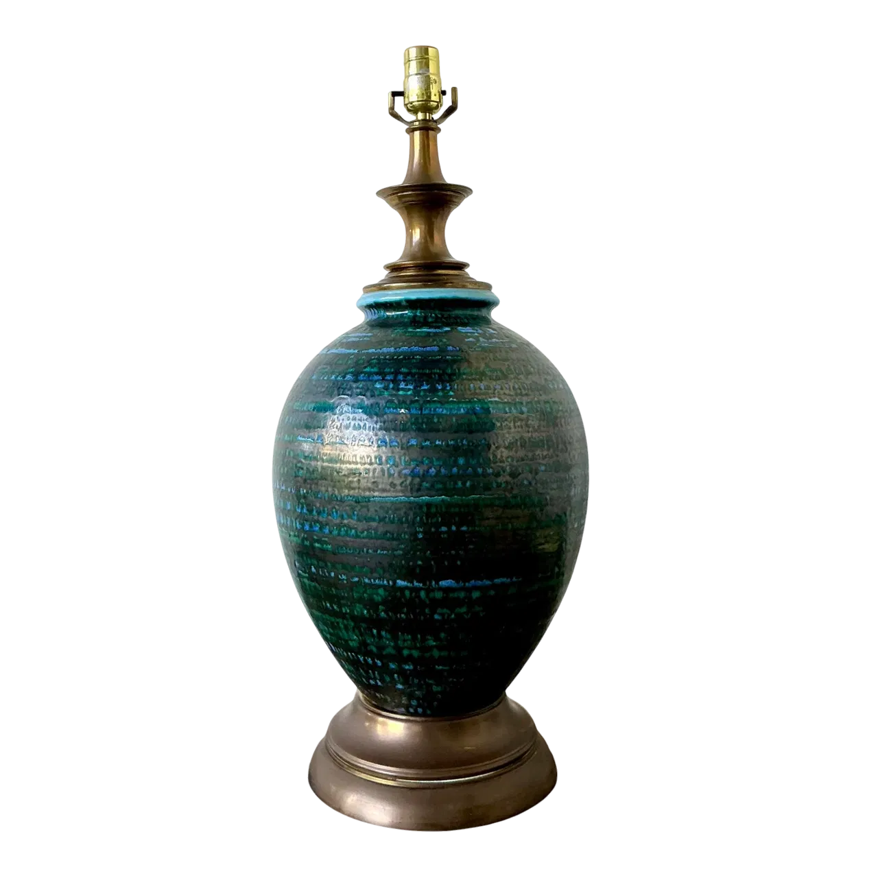 Vintage MCM Glazed Ceramic Lamp