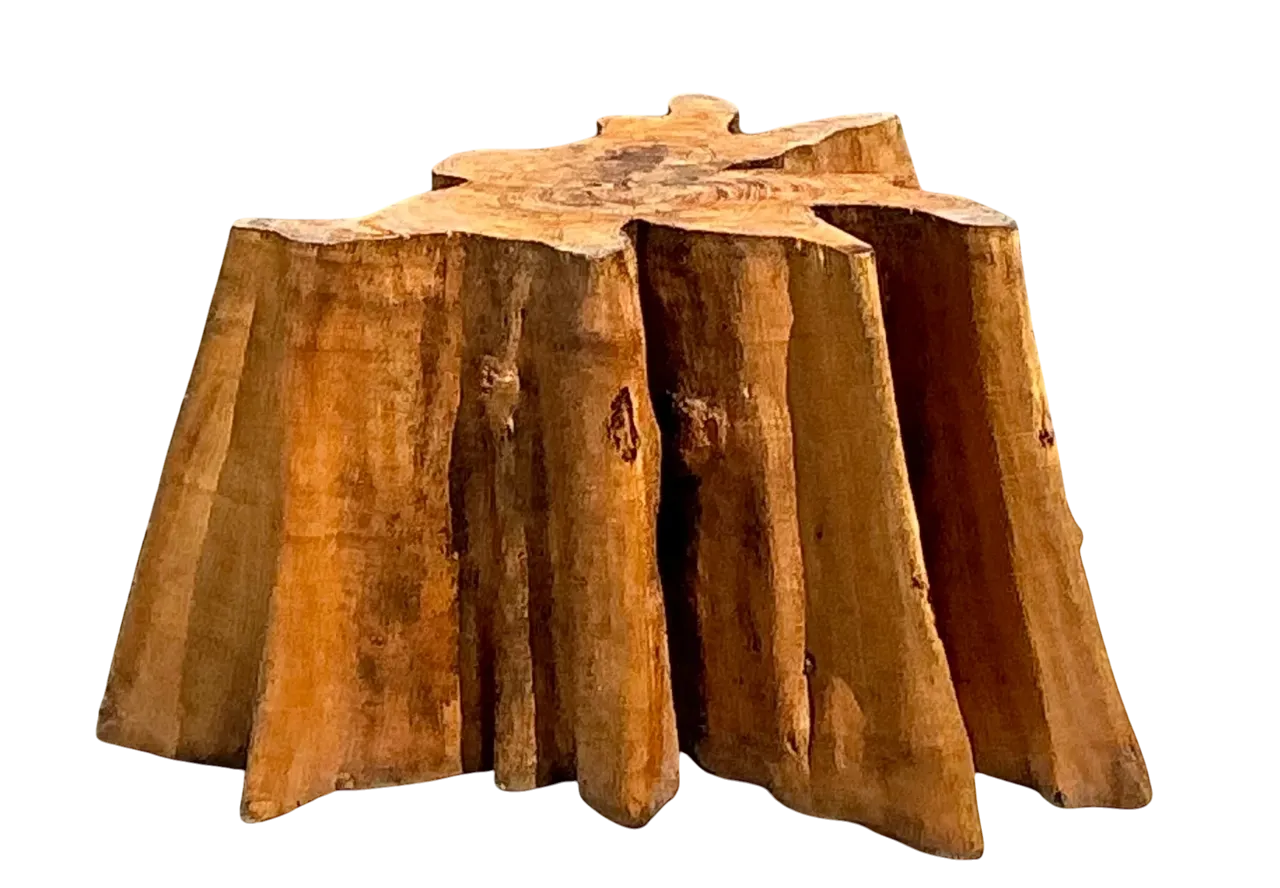 Vintage Natural Wood Tree Stump Table